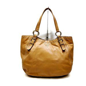 Prada Hand Bag Brown Leather